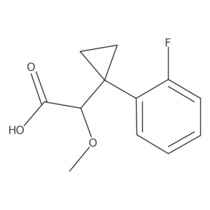 2-[1-(2-Fluorophenyl)cyclopropyl]-2-methoxyacetic acid结构式