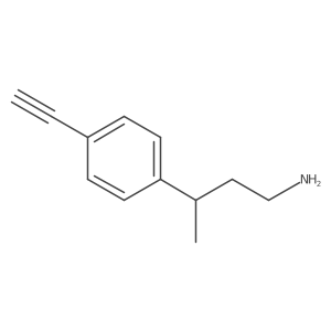 3-(4-Ethynylphenyl)butan-1-amine Structure