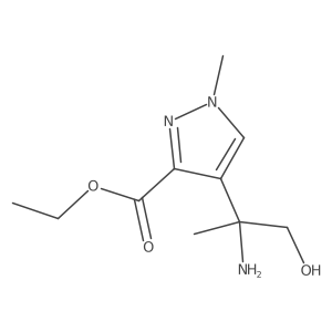 ethyl 4-(2-amino-1-hydroxypropan-2-yl)-1-methyl-1H-pyrazole-3-carboxylate Structure