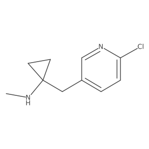 1-[(6-chloropyridin-3-yl)methyl]-N-methylcyclopropan-1-amine结构式