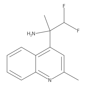 1,1-Difluoro-2-(2-methylquinolin-4-yl)propan-2-amine结构式