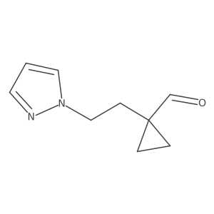 1-[2-(1H-pyrazol-1-yl)ethyl]cyclopropane-1-carbaldehyde结构式