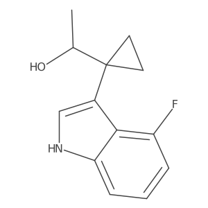 1-[1-(4-fluoro-1H-indol-3-yl)cyclopropyl]ethan-1-ol Structure