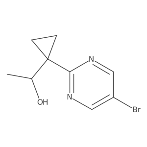 1-[1-(5-Bromopyrimidin-2-yl)cyclopropyl]ethan-1-ol Structure