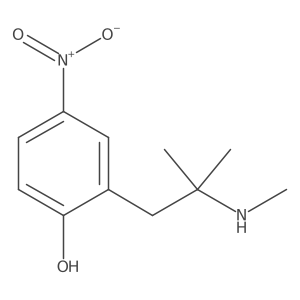 2-[2-Methyl-2-(methylamino)propyl]-4-nitrophenol结构式