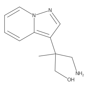 3-Amino-2-methyl-2-{pyrazolo[1,5-a]pyridin-3-yl}propan-1-ol结构式