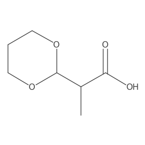 (2R)-2-(1,3-Dioxan-2-yl)propanoic acid结构式