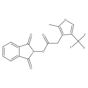 1,3-dioxo-2,3-dihydro-1H-isoindol-2-yl 2-[2-methyl-4-(trifluoromethyl)furan-3-yl]acetate结构式