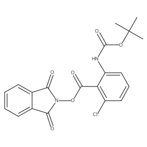 1,3-dioxo-2,3-dihydro-1H-isoindol-2-yl 2-{[(tert-butoxy)carbonyl]amino}-6-chlorobenzoate结构式