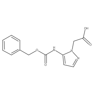 2-[5-(Phenylmethoxycarbonylamino)pyrazol-1-yl]acetic acid Structure