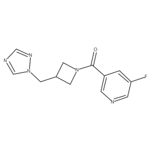 3-fluoro-5-{3-[(1H-1,2,4-triazol-1-yl)methyl]azetidine-1-carbonyl}pyridine Structure