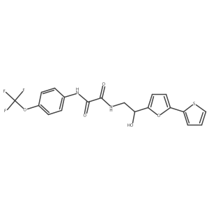 N-{2-hydroxy-2-[5-(thiophen-2-yl)furan-2-yl]ethyl}-N'-[4-(trifluoromethoxy)phenyl]ethanediamide结构式