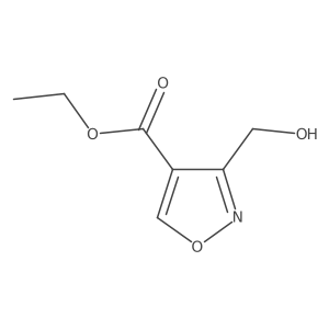 Ethyl 3-(hydroxymethyl)-4-isoxazolecarboxylate结构式