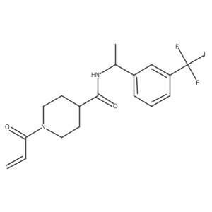1-(prop-2-enoyl)-N-{1-[3-(trifluoromethyl)phenyl]ethyl}piperidine-4-carboxamide结构式
