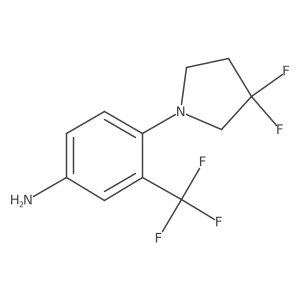 4-(3,3-Difluoropyrrolidin-1-yl)-3-(trifluoromethyl)aniline结构式