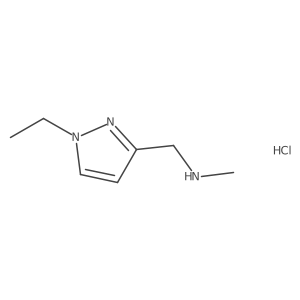 1-(1-Ethylpyrazol-3-yl)-N-methylmethanamine;hydrochloride结构式