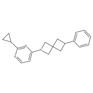 2-(2-Cyclopropylpyrimidin-4-yl)-6-phenyl-2-azaspiro[3.3]heptane Structure