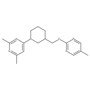 2,4-Dimethyl-6-(3-{[(5-methylpyrimidin-2-yl)oxy]methyl}piperidin-1-yl)pyrimidine Structure