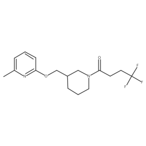4,4,4-Trifluoro-1-(3-{[(6-methylpyridin-2-yl)oxy]methyl}piperidin-1-yl)butan-1-one Structure