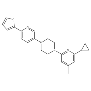 2-Cyclopropyl-4-{4-[6-(furan-2-yl)pyridazin-3-yl]piperazin-1-yl}-6-methylpyrimidine结构式