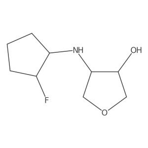 (3S)-4-{[(1R,2R)-2-fluorocyclopentyl]amino}oxolan-3-ol Structure