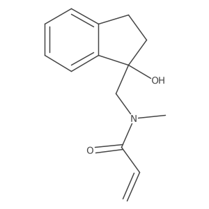 N-[(1-Hydroxy-2,3-dihydroinden-1-yl)methyl]-N-methylprop-2-enamide结构式
