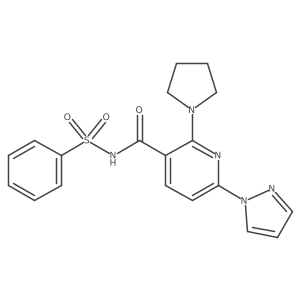 N-(phenylsulfonyl)-6-(1H-pyrazol-1-yl)-2-(pyrrolidin-1-yl)nicotinamide Structure