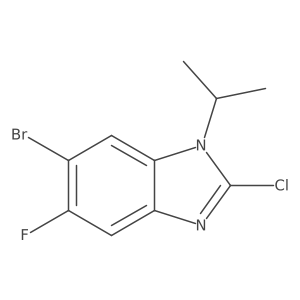 6-Bromo-2-chloro-5-fluoro-1-isopropyl-1H-benzo[d]imidazole Structure
