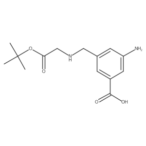 3-Amino-5-({[2-(tert-butoxy)-2-oxoethyl]amino}methyl)benzoic acid Structure