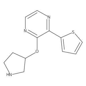 2-(Pyrrolidin-3-yloxy)-3-(thiophen-2-yl)pyrazine Structure