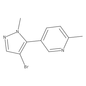 5-(4-Bromo-1-methyl-1H-pyrazol-5-yl)-2-methylpyridine Structure