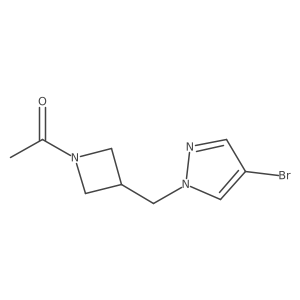 1-{3-[(4-bromo-1H-pyrazol-1-yl)methyl]azetidin-1-yl}ethan-1-one Structure