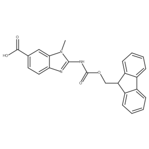 2-({[(9H-fluoren-9-yl)methoxy]carbonyl}amino)-1-methyl-1H-1,3-benzodiazole-6-carboxylic acid结构式