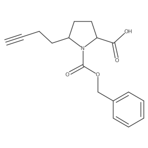 1-[(Benzyloxy)carbonyl]-5-(but-3-yn-1-yl)pyrrolidine-2-carboxylic acid Structure