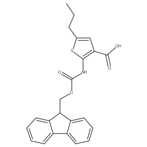 2-({[(9H-fluoren-9-yl)methoxy]carbonyl}amino)-5-propylthiophene-3-carboxylic acid Structure