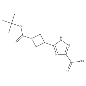 3-{1-[(tert-butoxy)carbonyl]azetidin-3-yl}-1H-1,2,4-triazole-5-carboxylic acid结构式