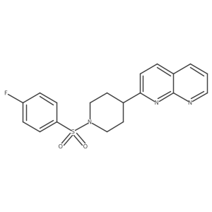 2-[1-(4-Fluorobenzenesulfonyl)piperidin-4-yl]-1,8-naphthyridine Structure