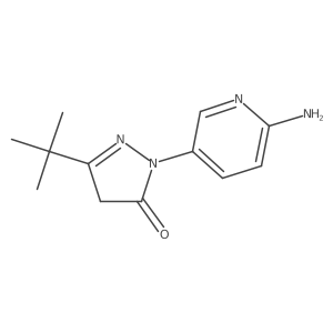 1-(6-aminopyridin-3-yl)-3-tert-butyl-4,5-dihydro-1H-pyrazol-5-one结构式