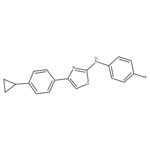 4-(4-cyclopropylphenyl)-N-(4-fluorophenyl)-1,3-thiazol-2-amine结构式