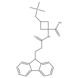 1-({[(9H-fluoren-9-yl)methoxy]carbonyl}amino)-3-[(trimethylsilyl)methyl]cyclobutane-1-carboxylic acid Structure