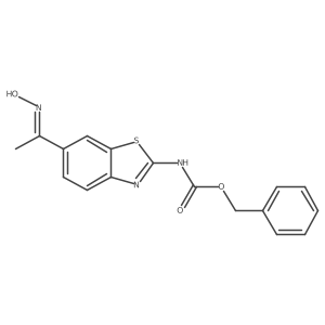 benzyl N-{6-[1-(hydroxyimino)ethyl]-1,3-benzothiazol-2-yl}carbamate结构式