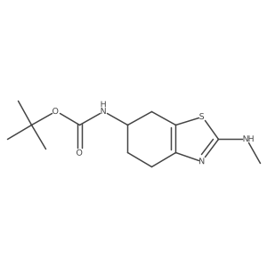 tert-butyl N-[(6S)-2-(methylamino)-4,5,6,7-tetrahydro-1,3-benzothiazol-6-yl]carbamate结构式