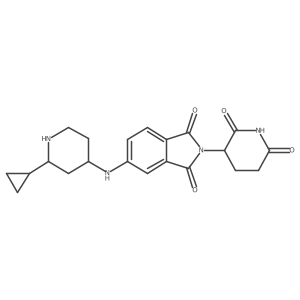 5-[(2-cyclopropylpiperidin-4-yl)amino]-2-(2,6-dioxopiperidin-3-yl)-2,3-dihydro-1H-isoindole-1,3-dione结构式