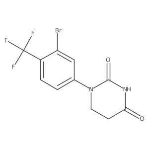 1-[3-Bromo-4-(trifluoromethyl)phenyl]hexahydropyrimidine-2,4-dione Structure