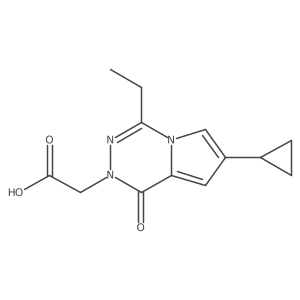 2-(7-Cyclopropyl-4-ethyl-1-oxopyrrolo[1,2-d][1,2,4]triazin-2(1H)-yl)acetic acid结构式