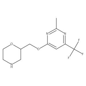 2-({[2-Methyl-6-(trifluoromethyl)pyrimidin-4-yl]oxy}methyl)morpholine Structure