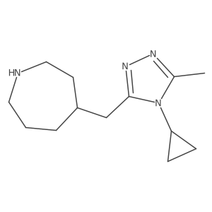 4-[(4-cyclopropyl-5-methyl-4H-1,2,4-triazol-3-yl)methyl]azepane结构式