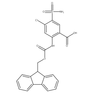 4-chloro-2-({[(9H-fluoren-9-yl)methoxy]carbonyl}amino)-5-sulfamoylbenzoic acid结构式