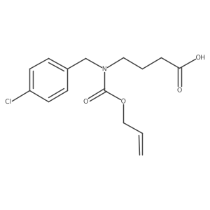 4-{[(4-Chlorophenyl)methyl][(prop-2-en-1-yloxy)carbonyl]amino}butanoic acid Structure