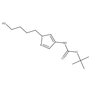 tert-butyl N-[1-(4-hydroxybutyl)-1H-pyrazol-4-yl]carbamate Structure